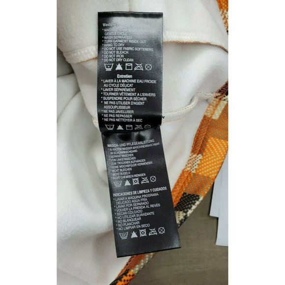 Rare Orage Color Block Full Zip Extra Small Unisex Hooded Drawstring Sweater - Picture 12 of 12